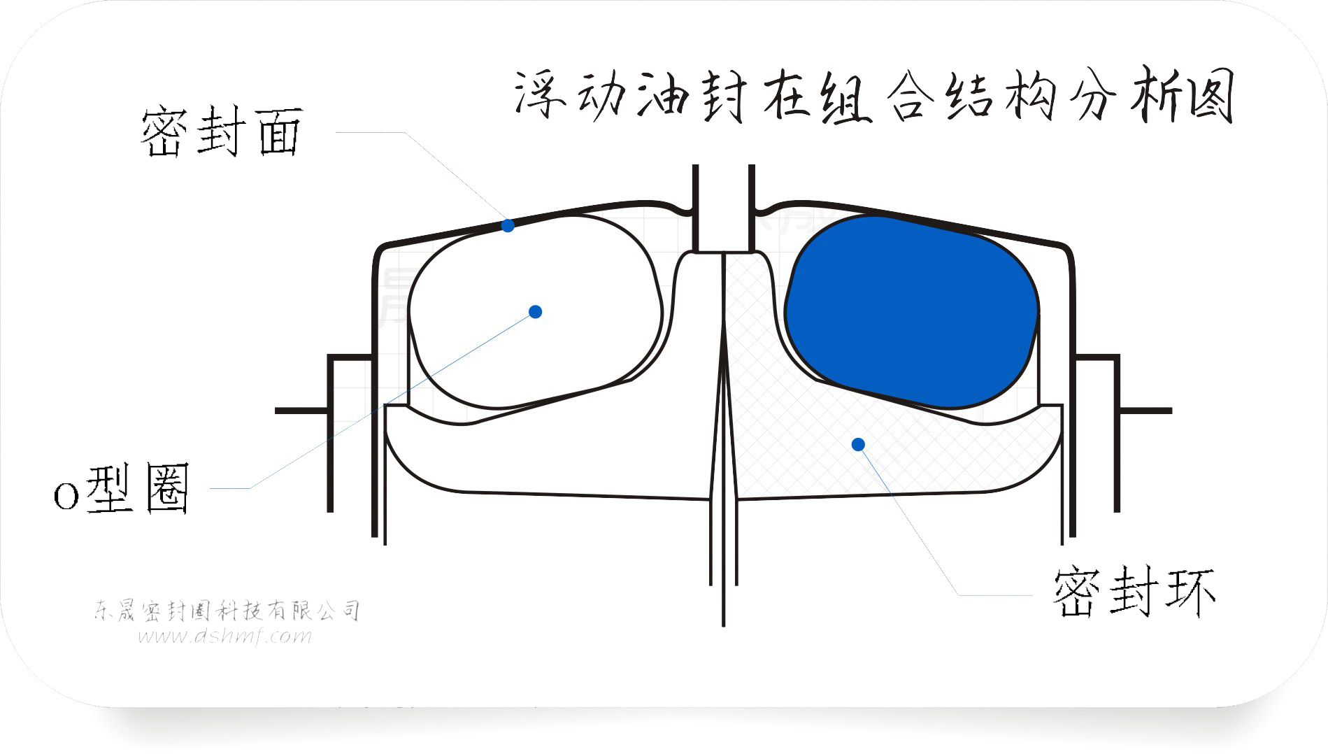 浮動(dòng)油封在組合結(jié)構(gòu)分析圖