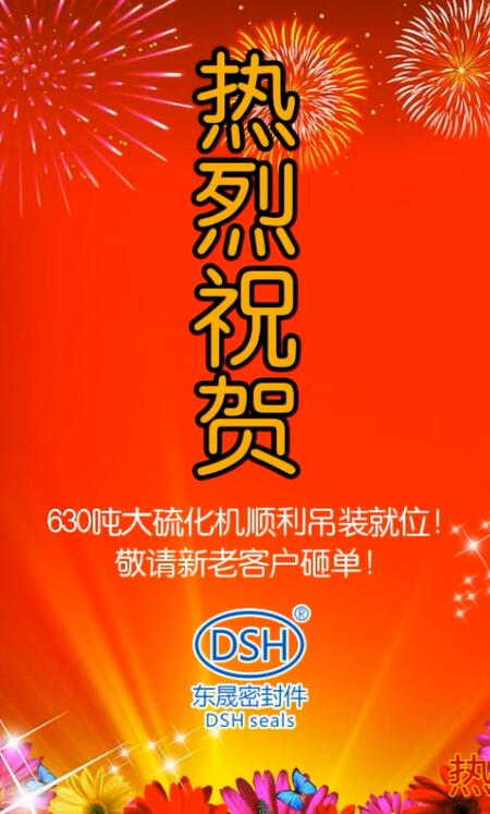 熱烈祝賀：東晟密封件630噸大硫化機順利吊裝就位！敬請新老客戶砸單！